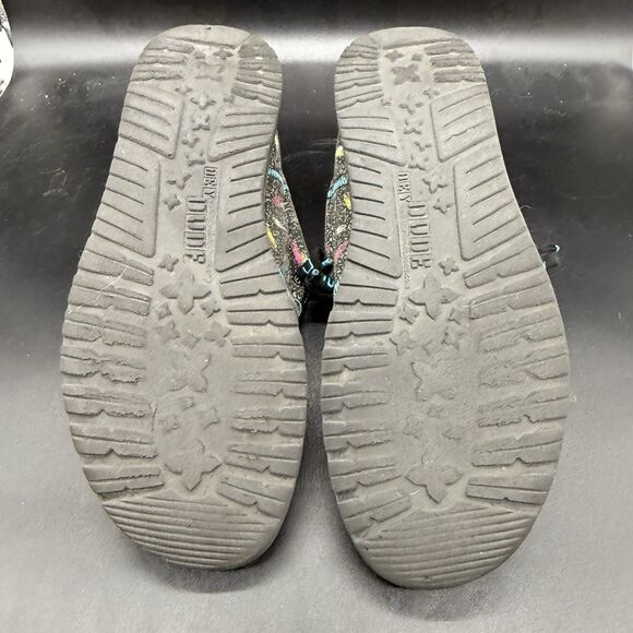 Hey Dude Mens Wally TRI 112504702 Black Printed Slip-On Loafer Shoes Size 12 - Picture 8 of 8